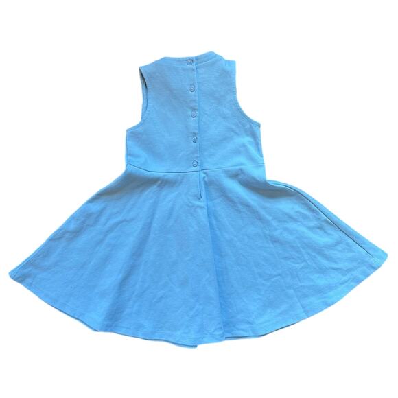 JANIE AND JACK Retro Vintage Style Lace Bib Dress Bow Blue - Picture 3 of 6